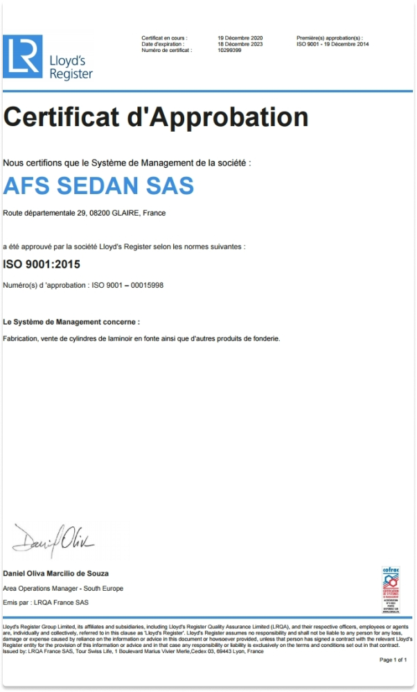 Certif ISO